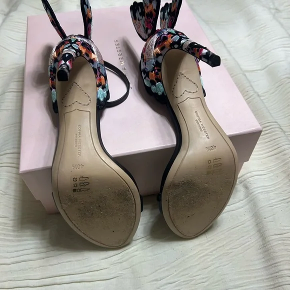 Sophia Webster Chiara Butterfly Embroidered Heels - Picture 5 of 6